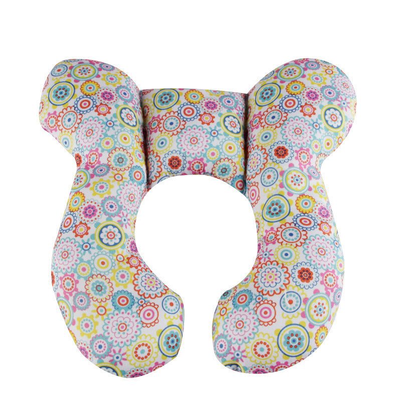 U-Shaped Baby Head & Neck Protection Pillow - Stroller, Car Seat & Sleep Support, Multiple Patterns
