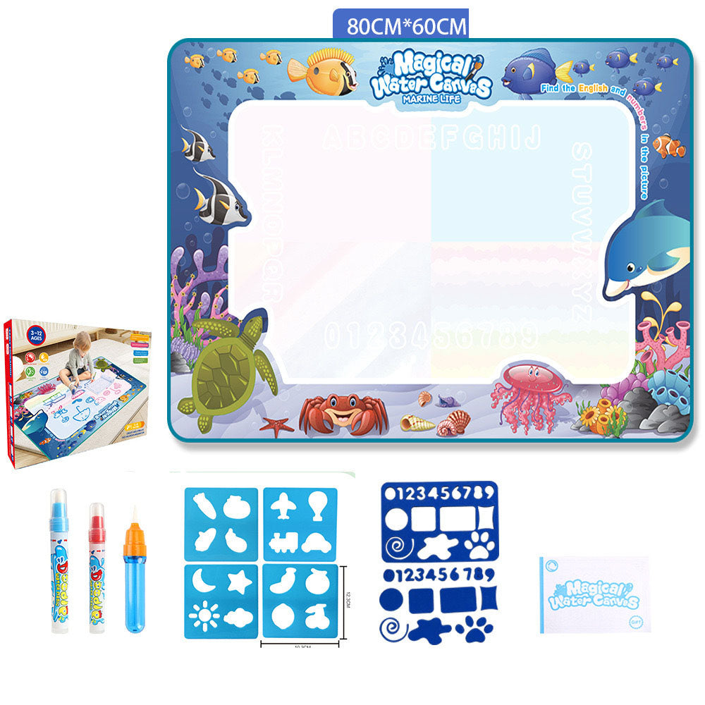 Reusable Water Doodle Mat - Magic Drawing Board for Kids, Washable Fabric, Multiple Themes & Sizes