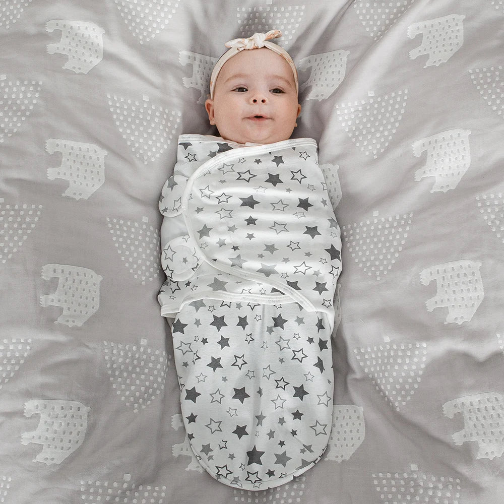 Cotton Newborn Swaddle & Sleeping Bag Set - Carrier, Blanket & Hat for Delivery Room