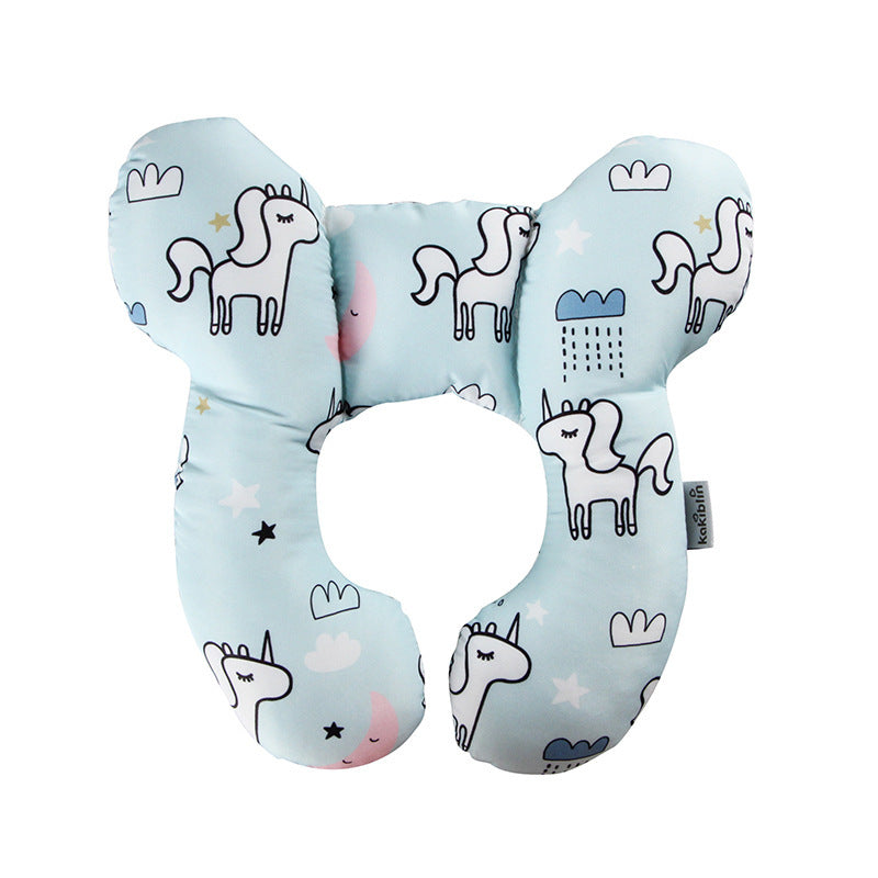 U-Shaped Baby Head & Neck Protection Pillow - Stroller, Car Seat & Sleep Support, Multiple Patterns