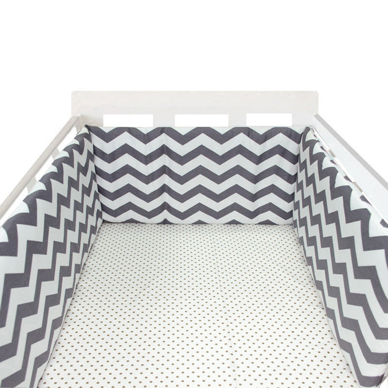 Cotton Baby Bed Protective Fence - Four-Season Anti-Fall Barrier, Multiple Patterns