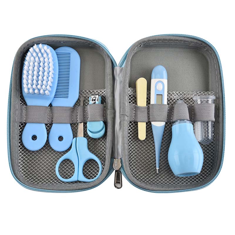 8-Piece Baby Grooming Care Kit - Nail Clippers, Scissors & Healthcare Essentials, Portable Travel Set