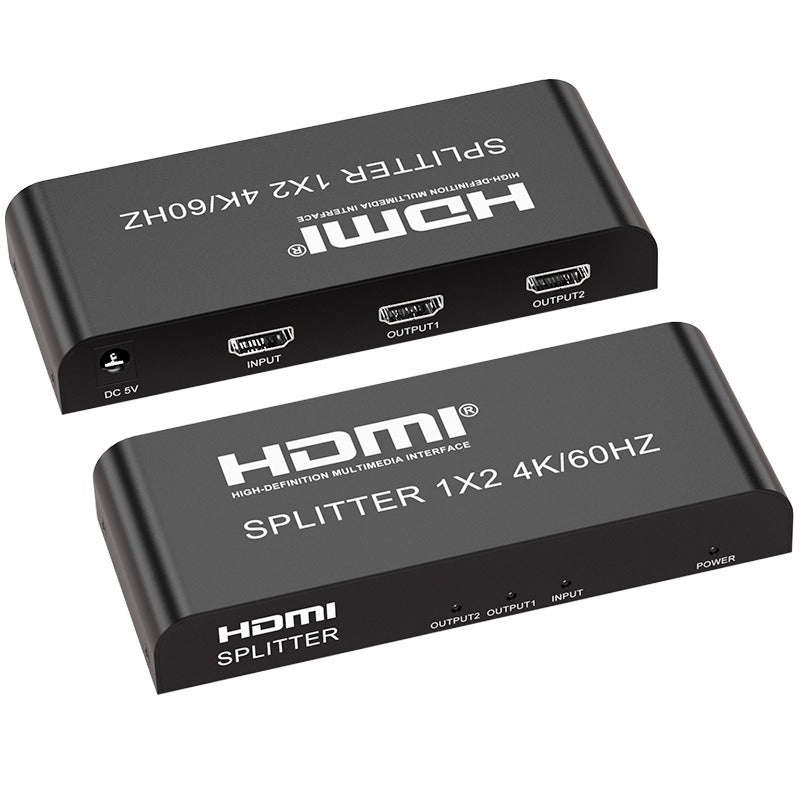 HDMI Distributor 1x2 4K60HZ Series HDMI One In Two Out Divider HD Video Same Screen Device