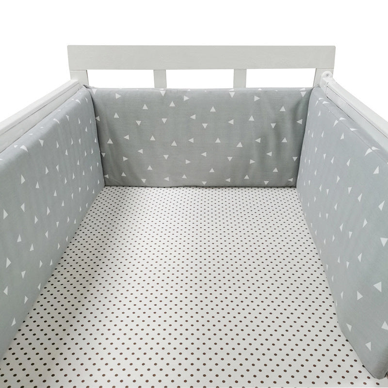Cotton Baby Bed Protective Fence - Four-Season Anti-Fall Barrier, Multiple Patterns