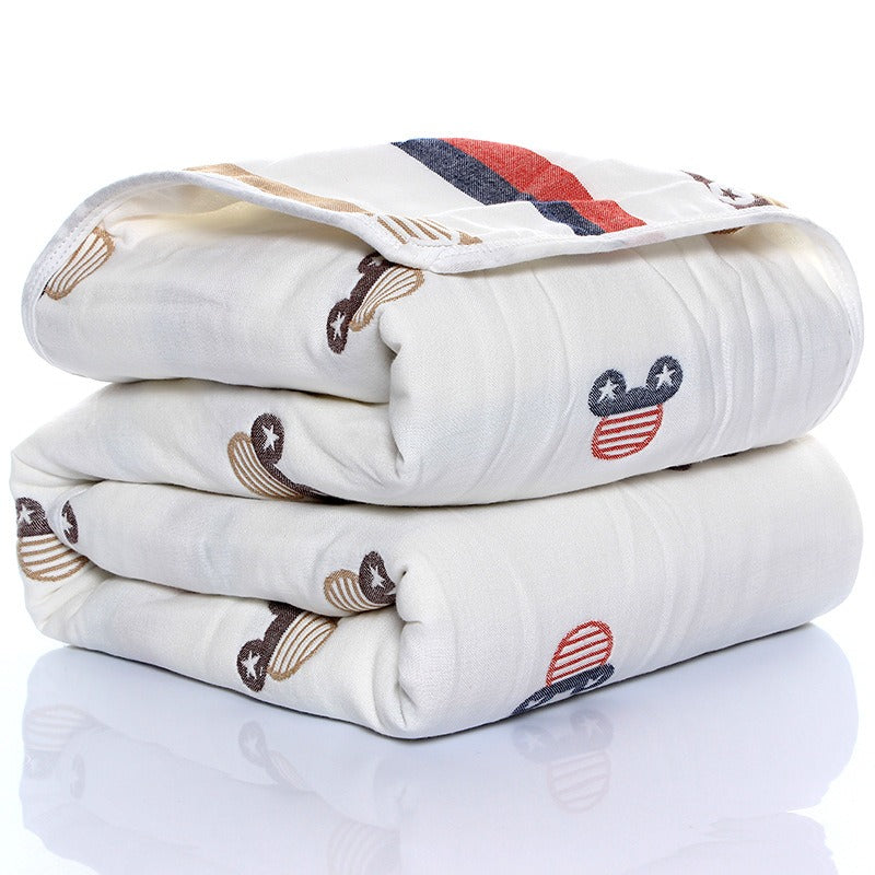 Six-Layer Gauze Baby Bath Towel & Blanket - Ultra-Absorbent, Soft, Multiple Patterns