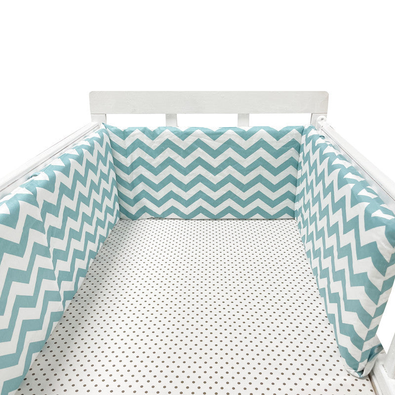 Cotton Baby Bed Protective Fence - Four-Season Anti-Fall Barrier, Multiple Patterns