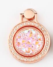 UVR Round Metal Diamond Finger Ring Smartphone Stand Holder Mobile Phone Holder Stand For iPhone Huawei All Smart Phone Sticker