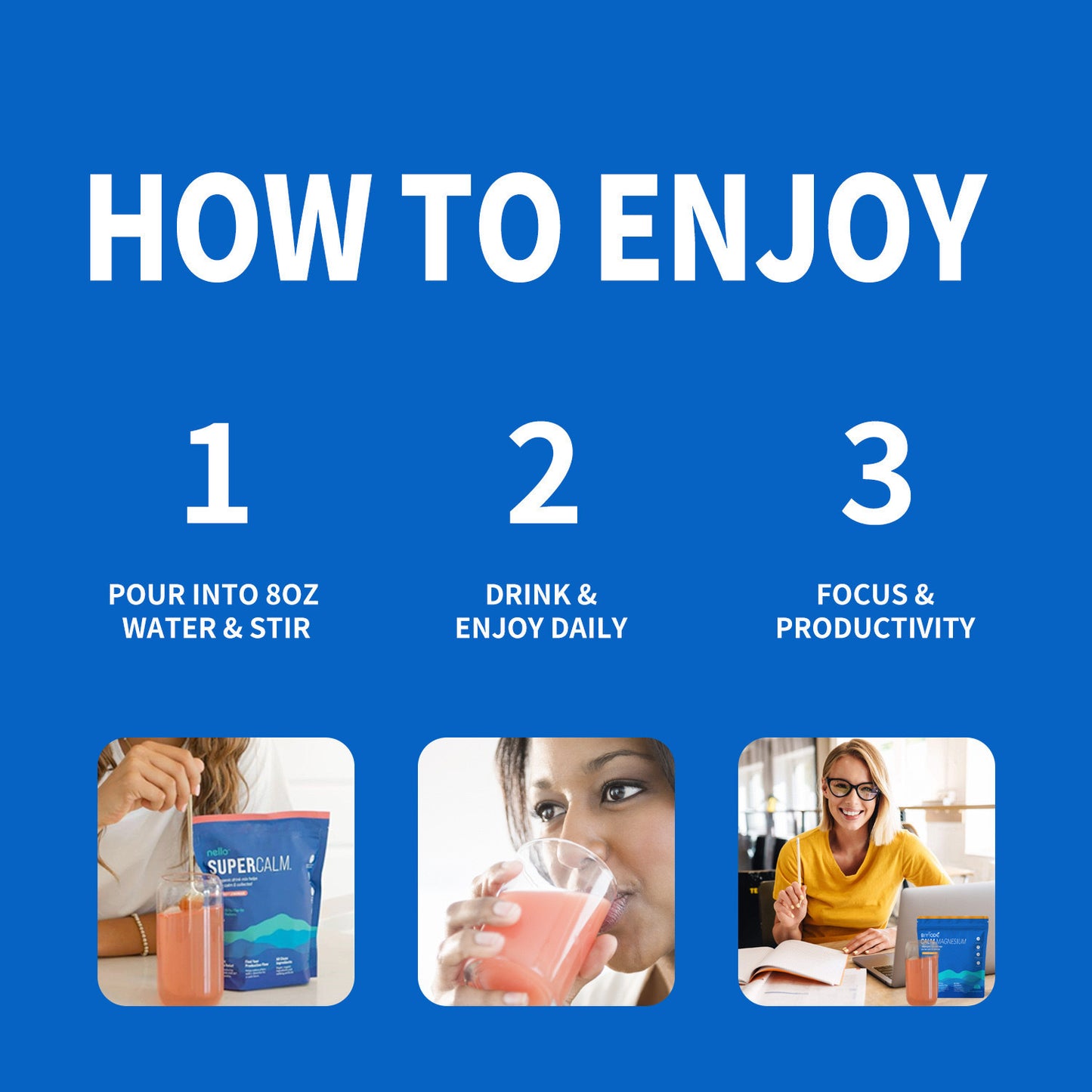 Supercalm Magnesium Calming Powder - Electrolyte Raspberry Blend, 2-Year Shelf Life