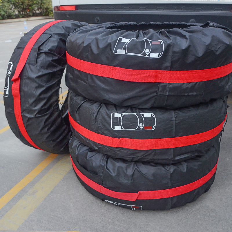 Oxford Cloth Waterproof Tire Protection Covers - 4-Pack, S/L