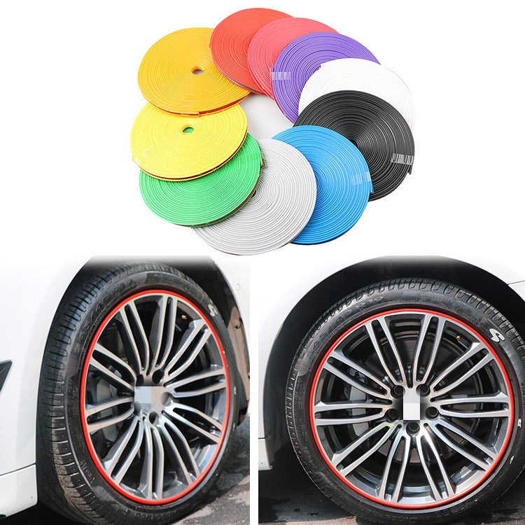 Car Wheel Hub Anti-Collision Decorative Strip - TPE, Multi-Color, Tire Protection Ring