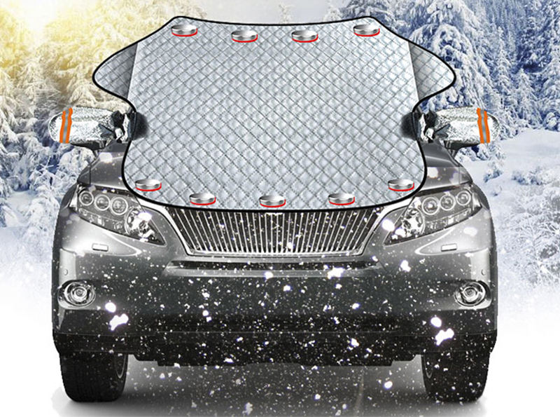 Car Snow Block Front Windshield Cover - Anti-Frost, Anti-Freeze, Sunshade, Reflective