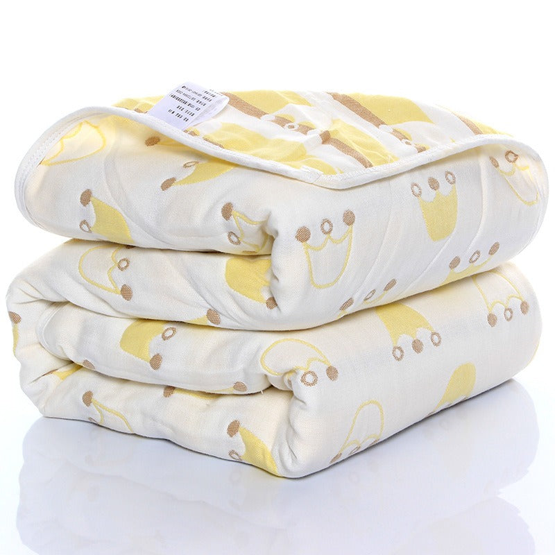 Six-Layer Gauze Baby Bath Towel & Blanket - Ultra-Absorbent, Soft, Multiple Patterns