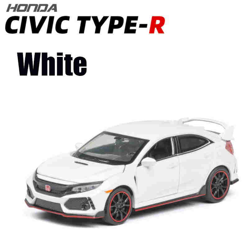 1:32 HONDA CIVIC TYPE-R Diecasts & Toy Vehicles Metal Car Model Sound Light Collection Car Toys For Children Christmas Gift