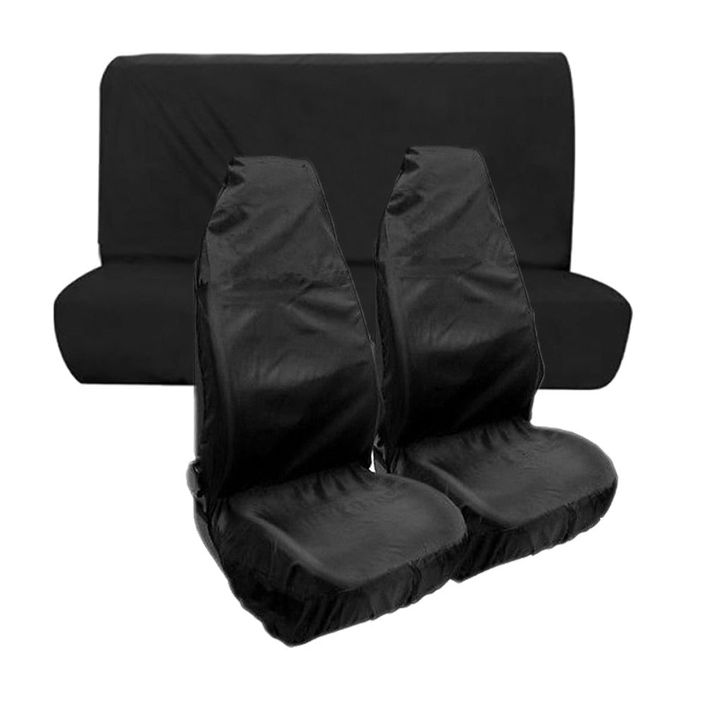 Universal Car Seat Protection Cover - Oxford Cloth, Black, Waterproof, All-Season, Front Row/Single Seat