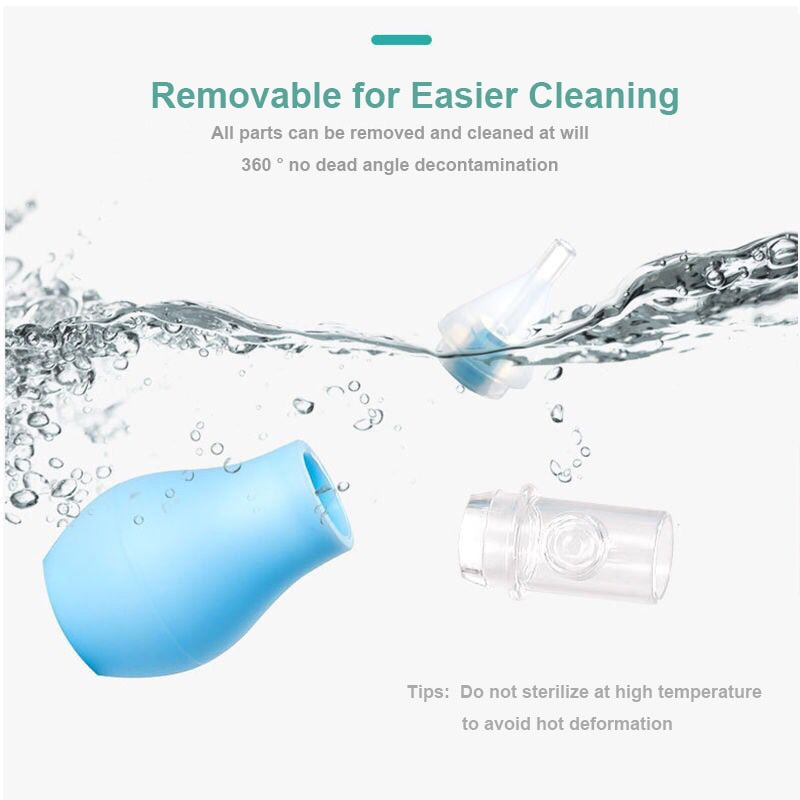 Infant Silicone Nasal Aspirator - Pump-Type Mucus Cleaner, Anti-Backflow, Safe & Non-Toxic