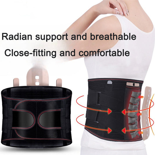 Self-Heating Waist Protector - Steel Plate Support, Breathable Double-Sided Mesh, Adjustable S–XL