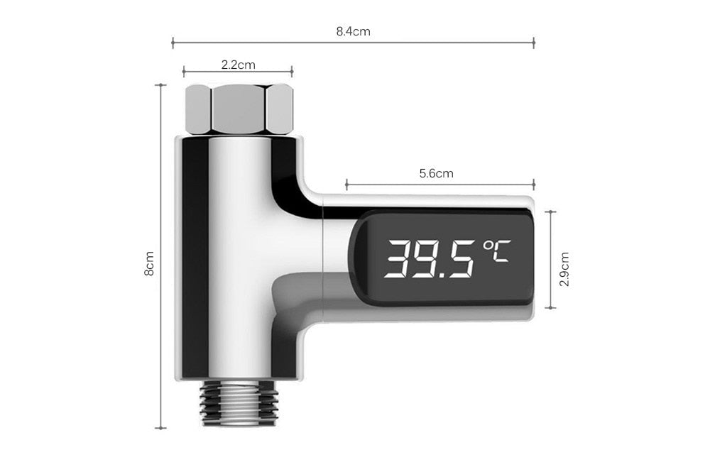 LED Digital Shower Thermometer - Real-Time Water Temperature Monitor