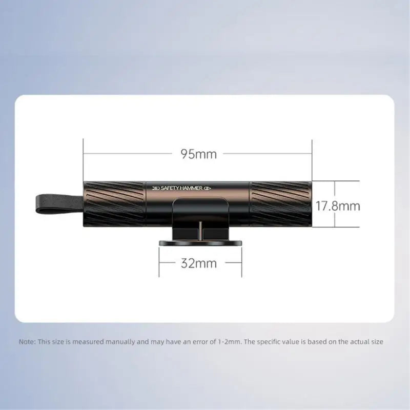 One Seco Window Breaker & Seatbelt Cutter - Emergency Car Escape Tool, Aluminum Alloy, Red/Black