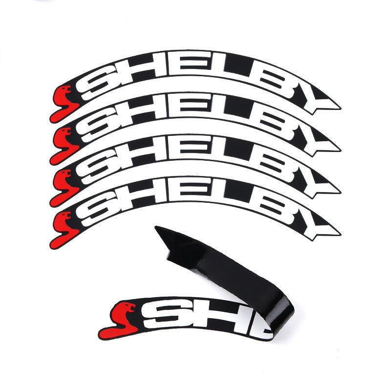 3D Letter Car Tire Stickers - PVC, Main Pattern Design, Adhesive, Set for 4 Wheels