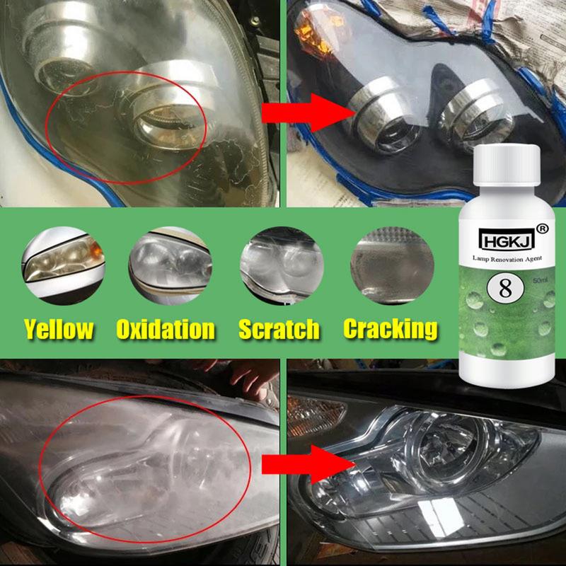 HGKJ-8 Car Headlight Cleaning Fluid - Repair & Refurbishment, Anti-Yellowing, Easy Application