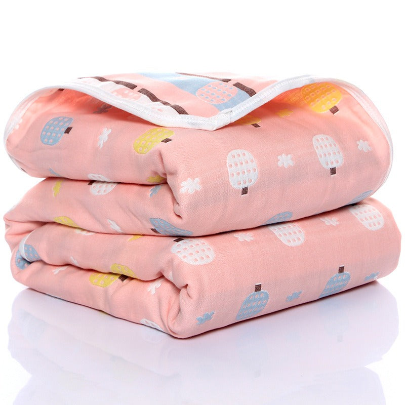 Six-Layer Gauze Baby Bath Towel & Blanket - Ultra-Absorbent, Soft, Multiple Patterns