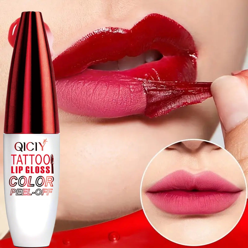 4-Color Waterproof Tear-Off Lip Gloss - Mirror Finish, Long-Lasting, Moisturizing, Non-Stick, Universal Skin