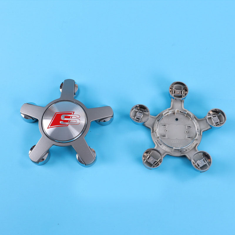 Audi Five Claw Wheel Hub Center Cover - 135mm, ABS + High Gloss Aluminum, Multiple Models - Colors