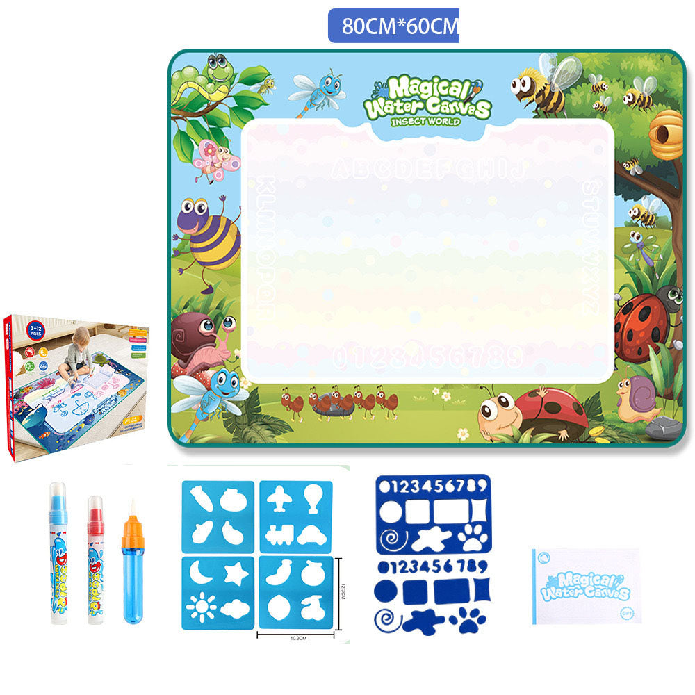 Reusable Water Doodle Mat - Magic Drawing Board for Kids, Washable Fabric, Multiple Themes & Sizes