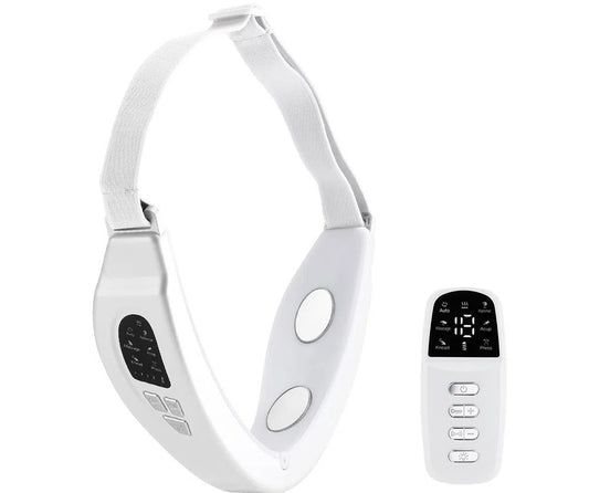 EMS Color Light Facial Slimming Device - Microcurrent & LED Beauty Massager, Hot Compress, V-Face, Remote Control