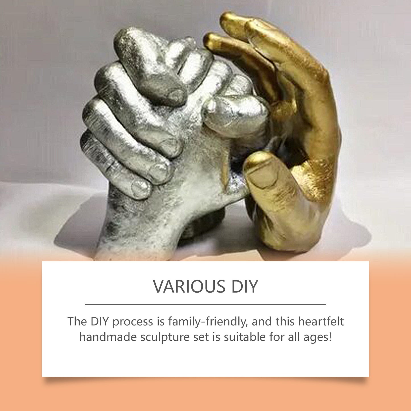 Dowmoo 3D Plaster Hand Model Set - Clone Powder Kit, DIY Keepsake, Professional Memory Casting