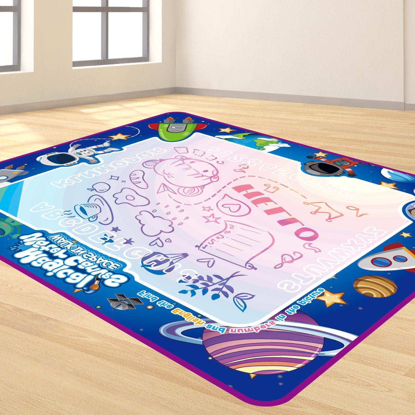 Reusable Water Doodle Mat - Magic Drawing Board for Kids, Washable Fabric, Multiple Themes & Sizes
