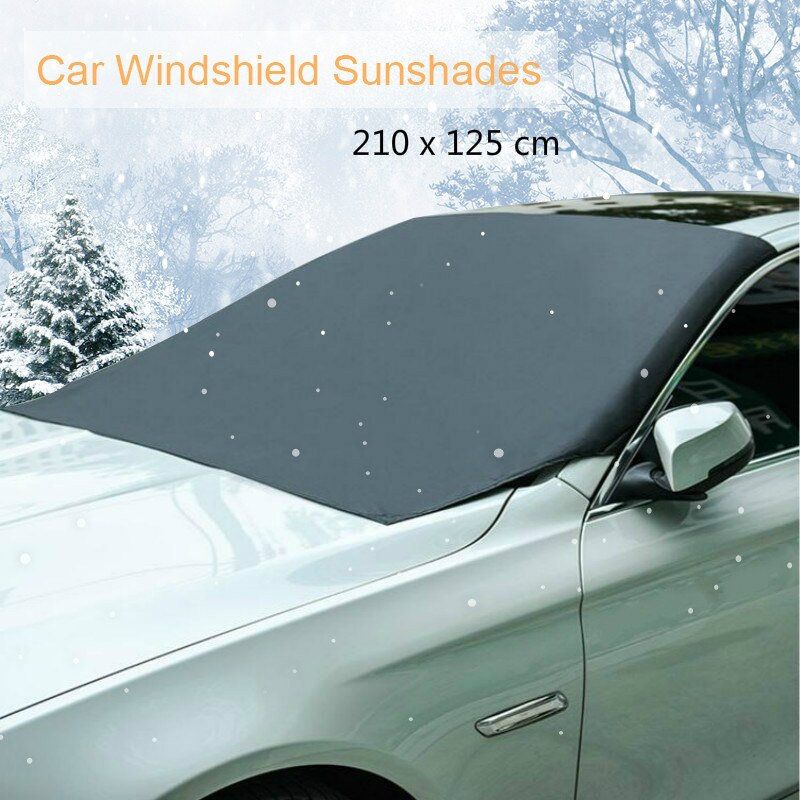 Universal Magnetic Windshield Sun & Snow Shade Cover - Waterproof Protective Shield, Polyester, Storage Bag