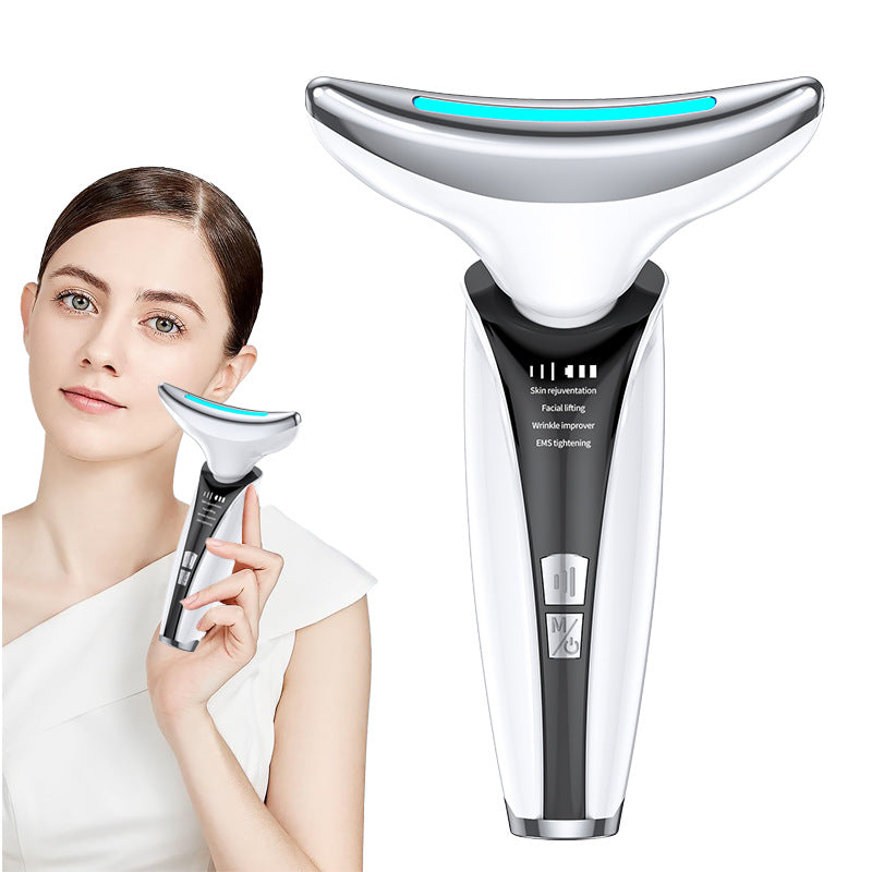 LED Photon Neck & Face Lifting Massager - Skin Rejuvenation, Wrinkle Remover, USB Rechargeable, Anti-Aging