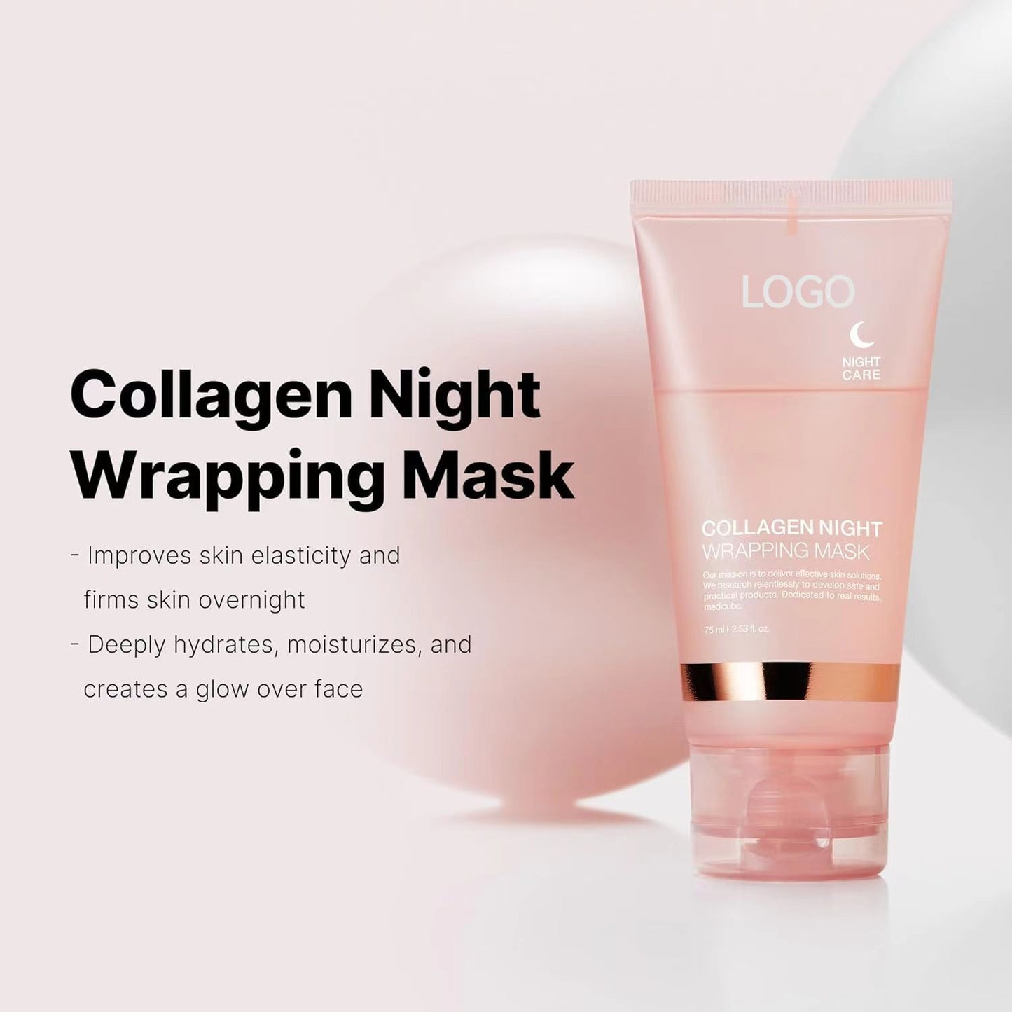 Collagen Peel-Off Mask - Deep Cleansing, Rejuvenating & Moisturizing Sleeping Mask, With or Without Brush