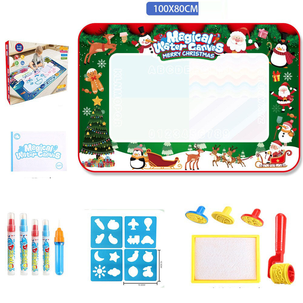 Reusable Water Doodle Mat - Magic Drawing Board for Kids, Washable Fabric, Multiple Themes & Sizes