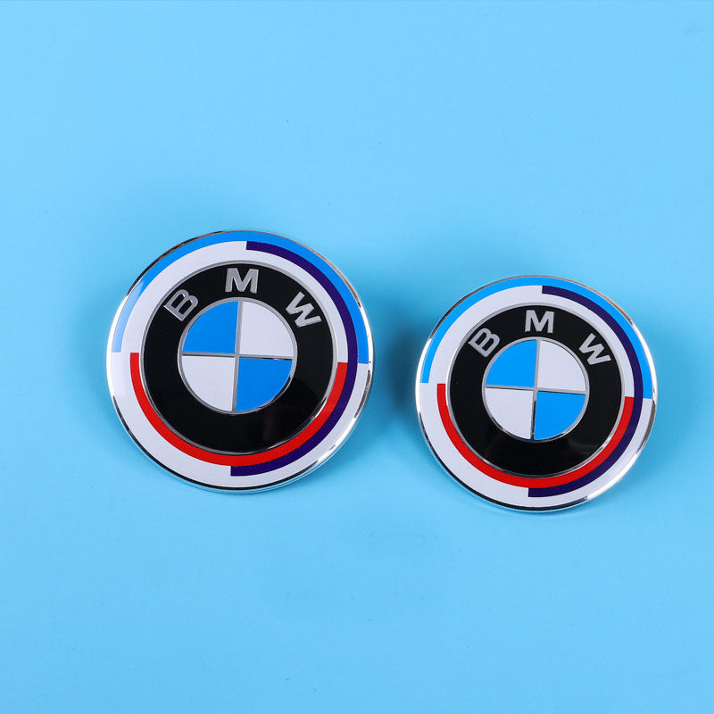 BMW Wheel Hub Center Covers - Front & Rear, ABS + High Gloss Aluminum, Multiple Colors