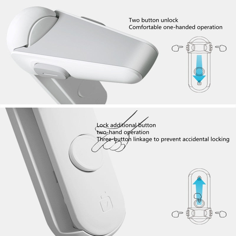 Child Safety Door Handle Lock - No-Drill Installation, For Baby & Pet Room Protection, 2 Colors