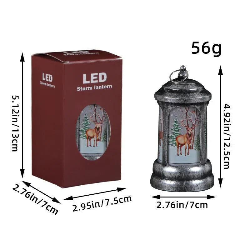 Christmas wind lights Santa Claus night lights hand-held small oil lamps Christmas decorations