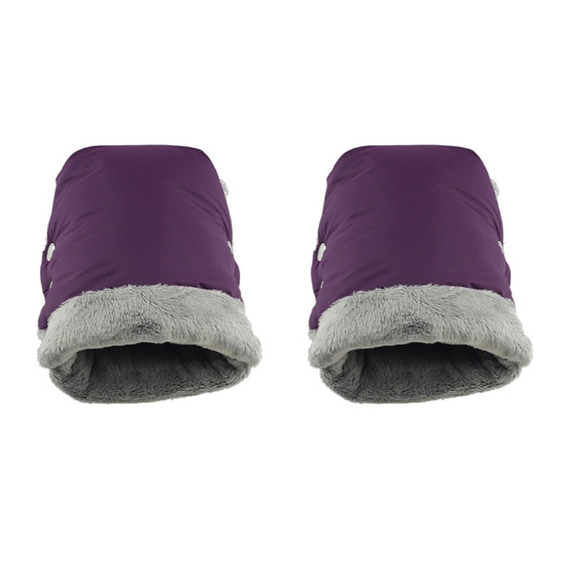 Waterproof Stroller Hand Muff Gloves - Winter Pram Accessory, Fleece-Lined Mittens
