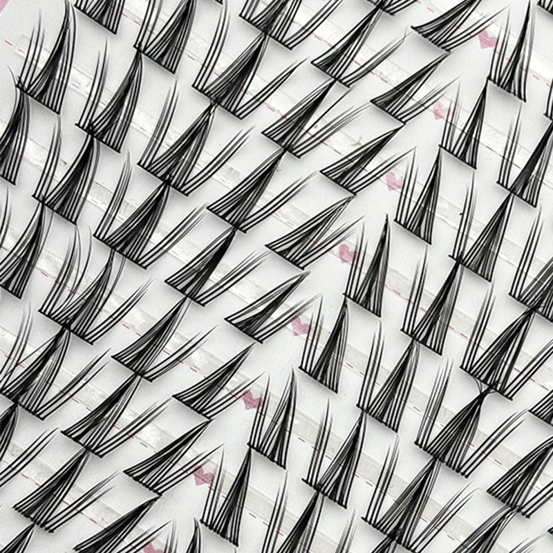 Large-Capacity Self-Grafting Eyelash Set - Cartoon Butterfly Girl, 10 Rows, 11–12mm, Artificial Fiber