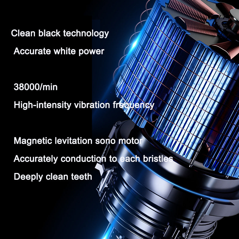 Triple-Sided Adult Electric Toothbrush - Rechargeable, Sonic Vibration, Waterproof, DuPont Soft Bristles