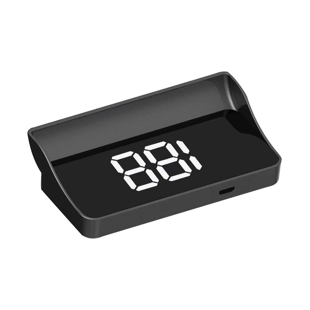 Head Up Display GPS Speedometer - 4” LED, KM/H & MPH, ABS, White/Green, Universal Windshield Projection