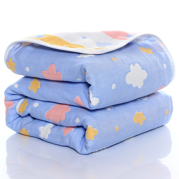 Six-Layer Gauze Baby Bath Towel & Blanket - Ultra-Absorbent, Soft, Multiple Patterns