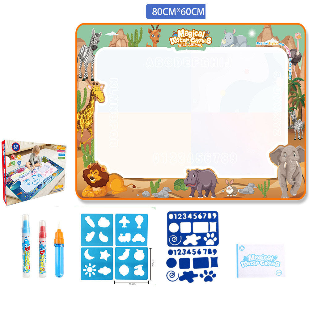 Reusable Water Doodle Mat - Magic Drawing Board for Kids, Washable Fabric, Multiple Themes & Sizes