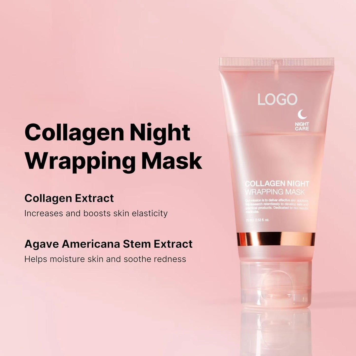 Collagen Peel-Off Mask - Deep Cleansing, Rejuvenating & Moisturizing Sleeping Mask, With or Without Brush