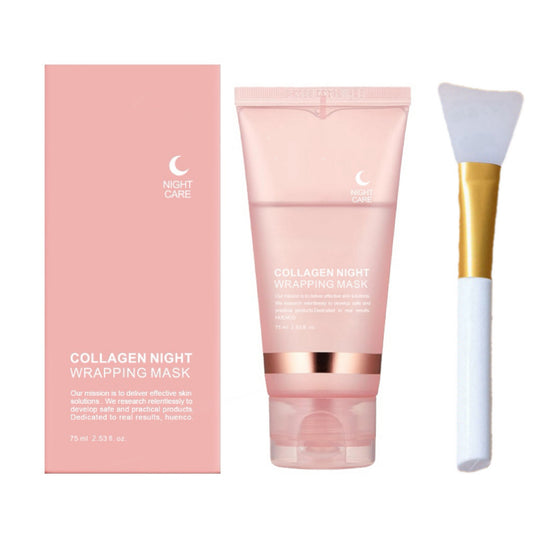 Collagen Peel-Off Mask - Deep Cleansing, Rejuvenating & Moisturizing Sleeping Mask, With or Without Brush