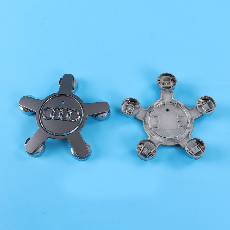 Audi Five Claw Wheel Hub Center Cover - 135mm, ABS + High Gloss Aluminum, Multiple Models - Colors