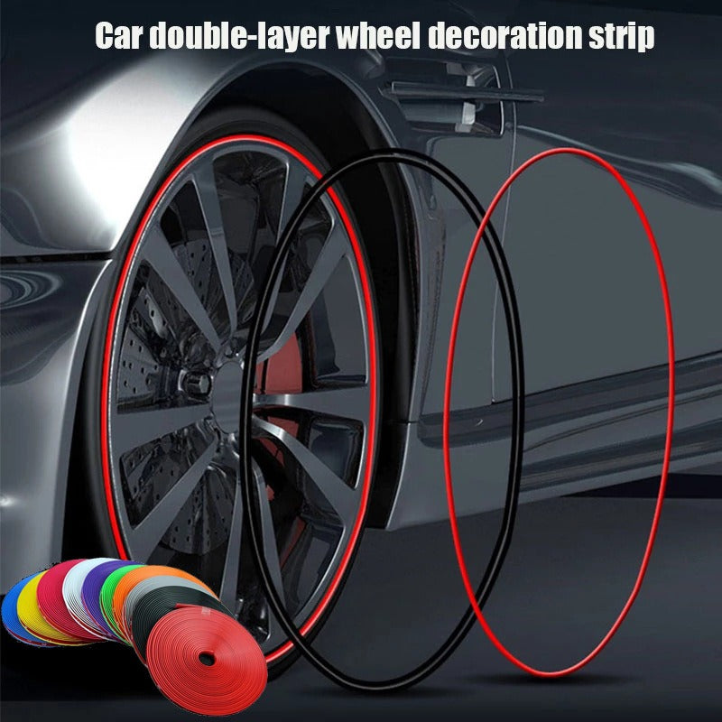 Car Wheel Hub Anti-Collision Decorative Strip - TPE, Multi-Color, Tire Protection Ring