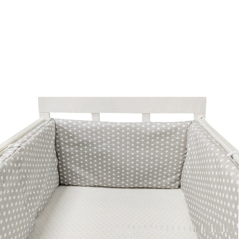 Cotton Baby Bed Protective Fence - Four-Season Anti-Fall Barrier, Multiple Patterns
