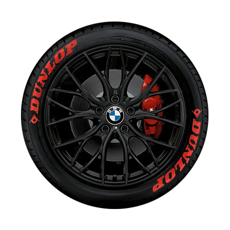 3D Letter Car Tire Stickers - PVC, 3.5cm Height, Adhesive, Multiple Set Sizes